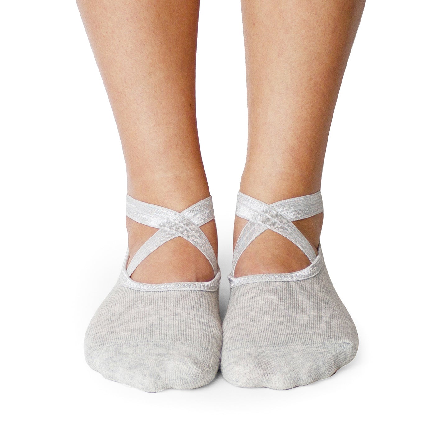 Light Grey Non-Slip Barre/Yoga/Pilates Socks – Prickly pear me