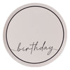 Nude and Black Happy Birthday Paper Party Plates