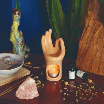 DOIY, Oil Burner, Om, Meditation Hand