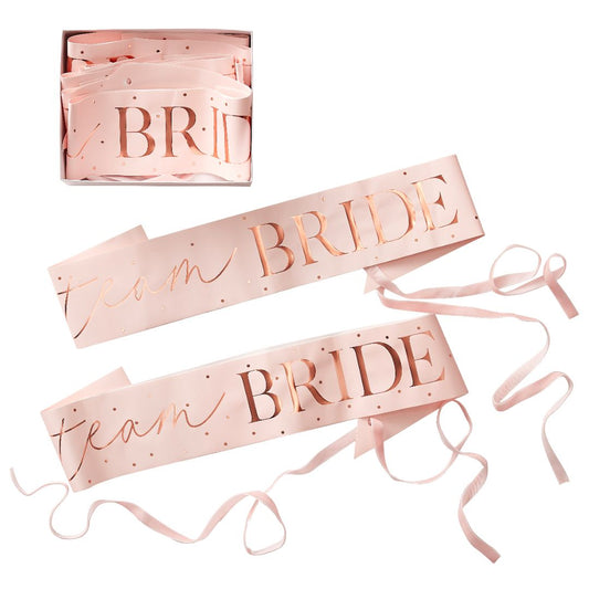 'Team Bride' 6 Pack Sash Pack