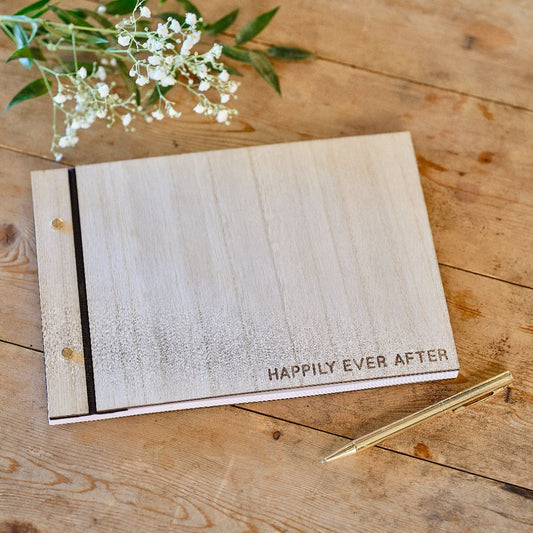 Wooden Wedding Guestbook - Best Day Ever