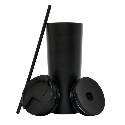 Travel 24 oz 2 in 1 Tumbler - Black Logo