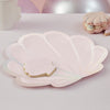 'Shell-Shaped' 8 x Paper Plates [Iridescent Pink]