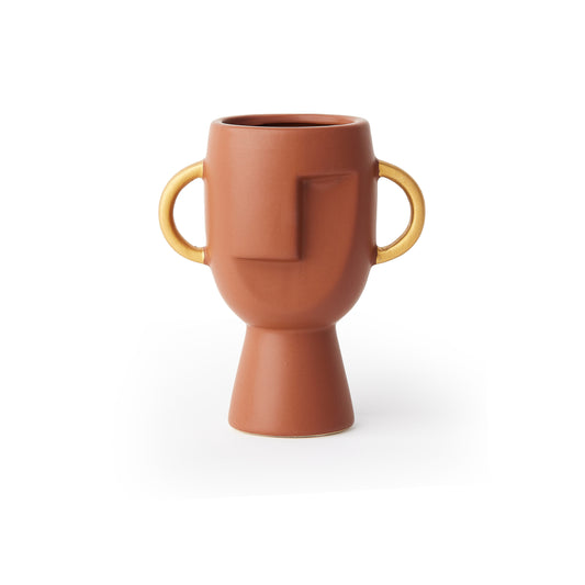 'Stoic' Binaural Vase, Terracotta