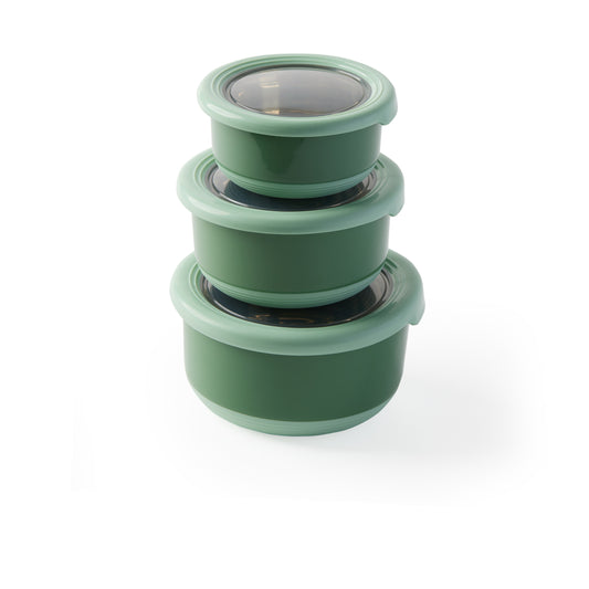 3 x Stacking Mint Metal Containers [S] [M] [L]