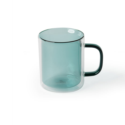 Retro' Glass Mug, Teal Green